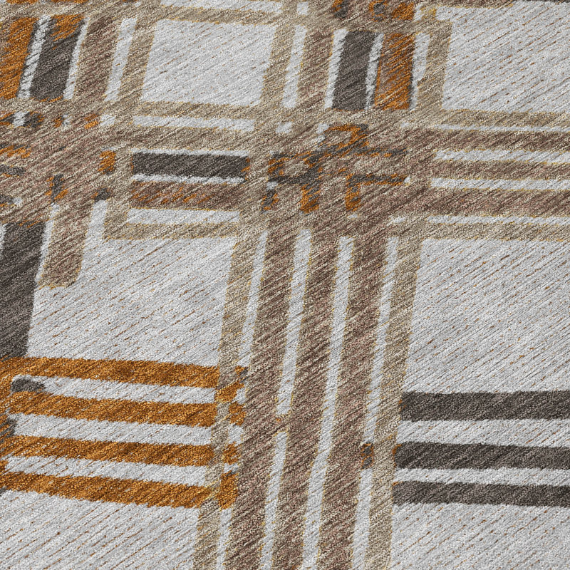 Machine Washable Indoor/Outdoor Chantille ACN2452 Geometric Rug, Gray, 2'6" x 3'10"