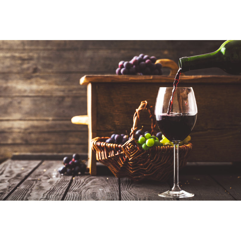 Ganit Red Wine - Wrapped Canvas Print, 20cm H x 30cm W x 3.8cm D