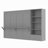 Queen Size Murphy Bed With Height Adjustable Storage Compartments And Shelf, Wall Bed Frame With 1 Drawer, Multifunctional Foldable Platform Bed For Bedroom,Guest Room-174067199