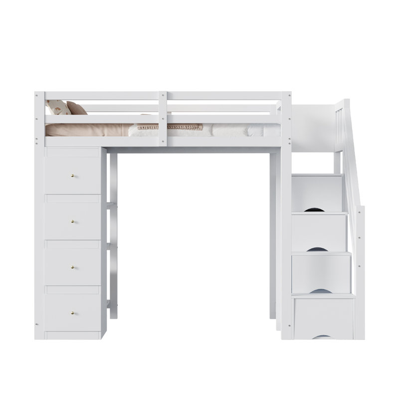 Hillegier Metal Bed, White, 90 x 160cm
