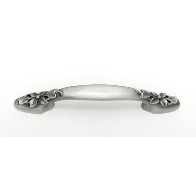 Antique Pewter Dogwood & Leaf Drawer Pull