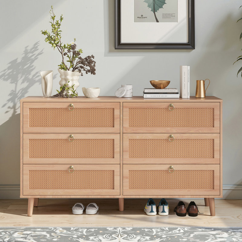 Commode 6 tiroirs Modern, Nature