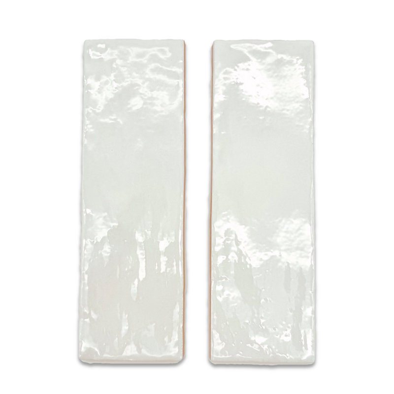 Riviera Zellige 2.5 in. x 8 in. Ceramic Wall Tile (5.38 Sq. Ft. / Case), Blanc