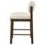 Chaise à hauteur de comptoir Kehoe rembourrée crème et noyer-1514606735-1514616025