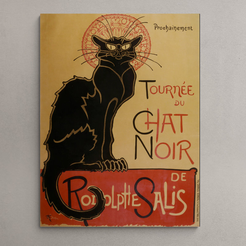 Le Chat Noir - Wrapped Canvas Print, 81cm H x 61cm W x 4cm D