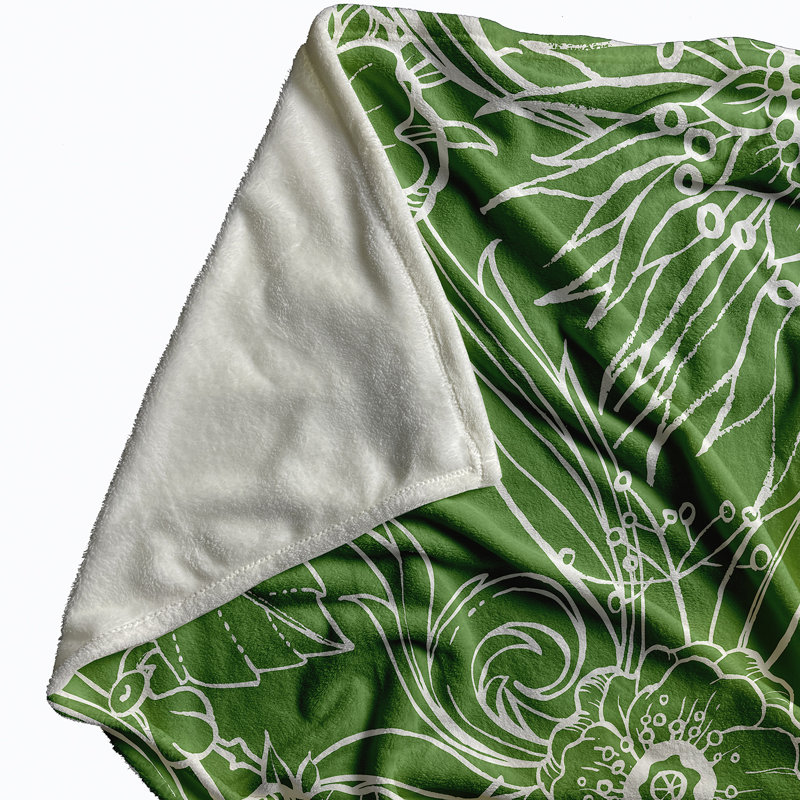 Jeté polaire cubain Flare, L 50 po x L 60 po, 1.85, Vert