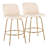 Swivel Upholstered Counter Stool with Metal Frame-94398875