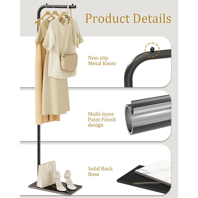 39cm Clothing Rack, Black