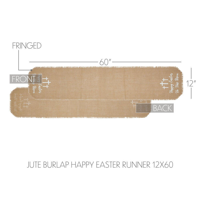 Tapis de jute Joyeuses Pâques Celebrate Grace, Rectangle 60 po