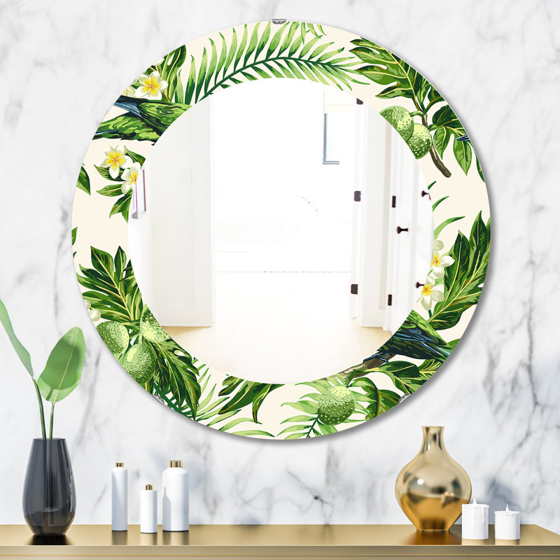 Miroir mural bohème et éclectique, H 31,5 po x l 23,7 po