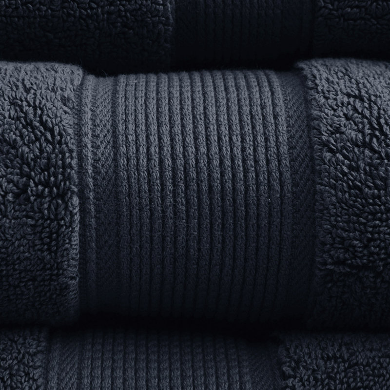 Soft 100% Cotton Absorbent Towel Set, Black