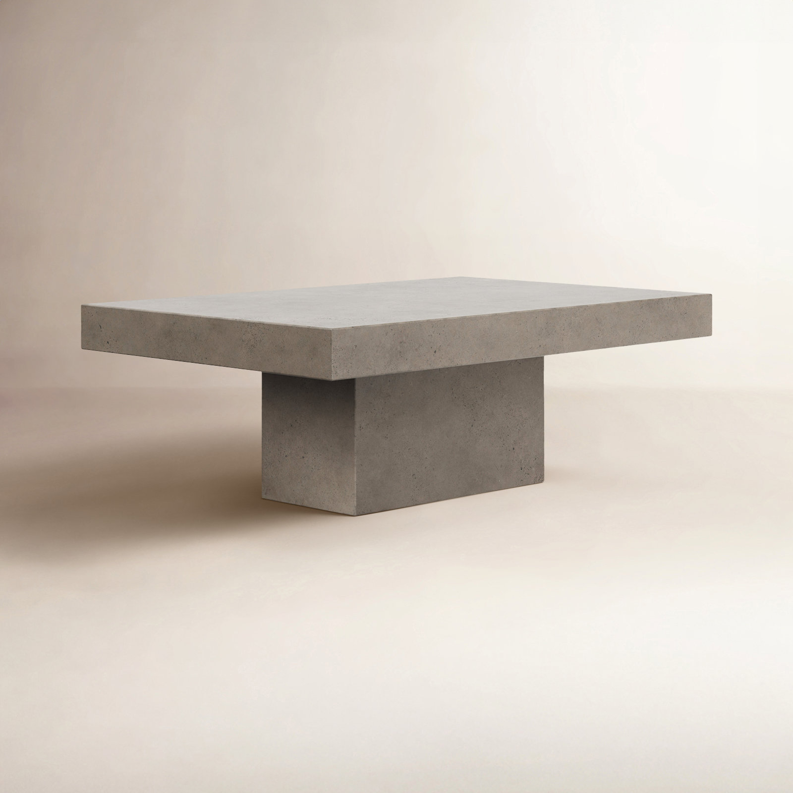 Kareen 47" Concrete Coffee Table, Dark Gray