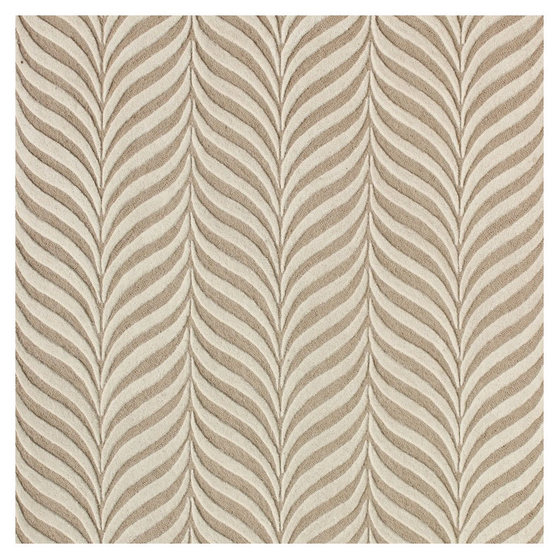 Bowers Hand Tufted Wool Geometric Rug, Square 5'