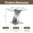 Anmol 22.83“ Glass Top End Table-97779114