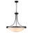 5 - Light 24.4" Classic Dimmable Bowl Glass Pendant in Matte Black For Living Room-118101247-118101248