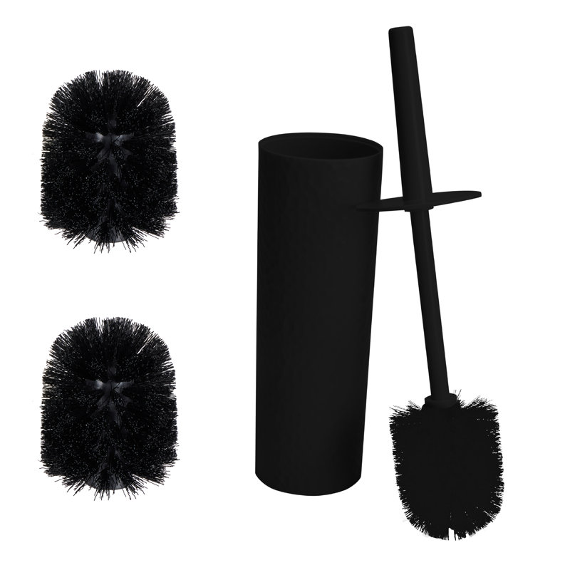 Ensemble de 2 brosses de toilette Bath Bliss, Noir, noir, noir, noir
