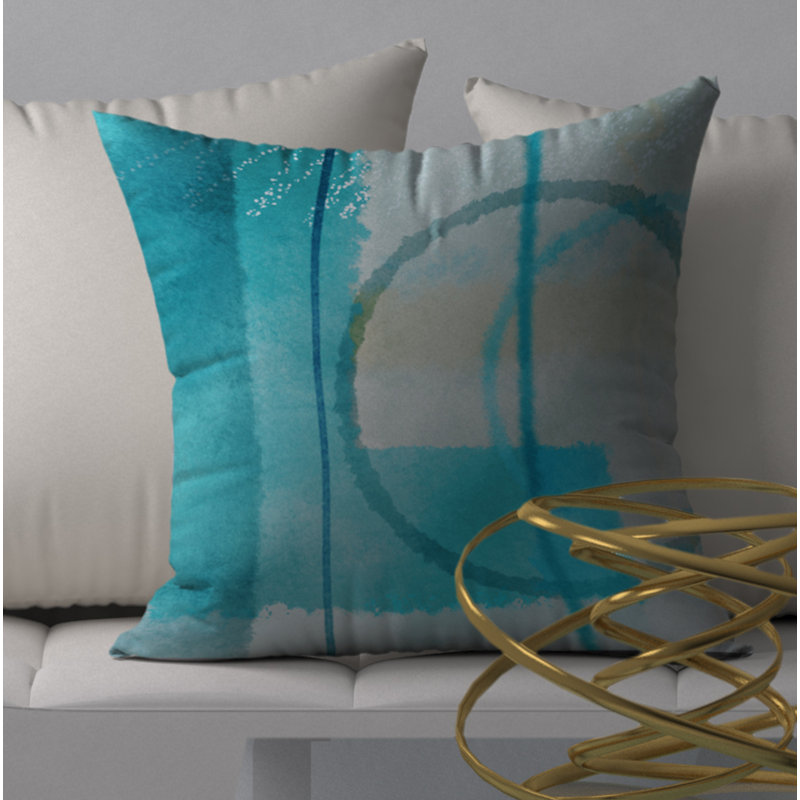 Abstract Reversible Throw Pillow, 18" x 18"