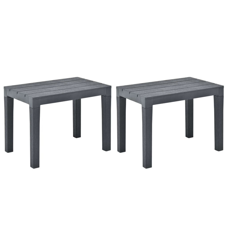 Banc de jardin en plastique Jensen, Gris anthracite