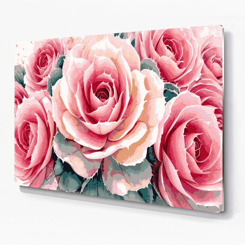 «Botanical Desert Rose», art mural en métal, H 144 po x l 216 po x P 0,05 po