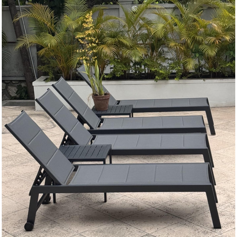 Chaise longue d'extérieur PURPLE LEAF pour 2 personnes, Gris