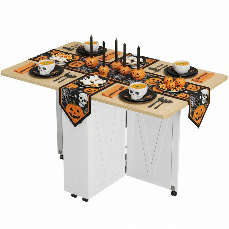 Dining Table, Oak Wood/White