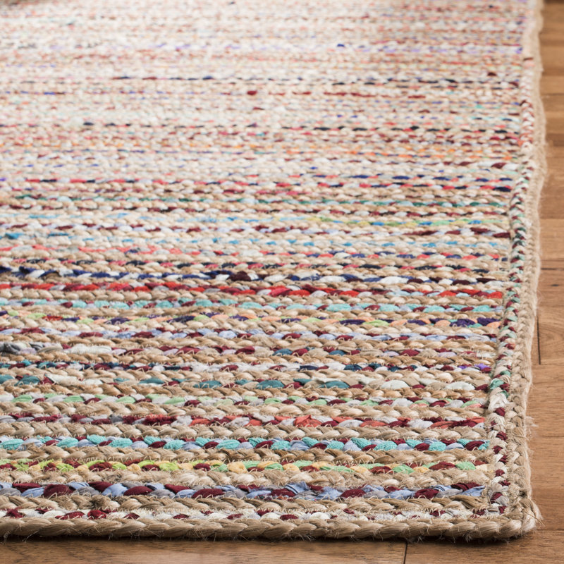 Tapis en jute tissé à la main Abhay, Carré 3 pi