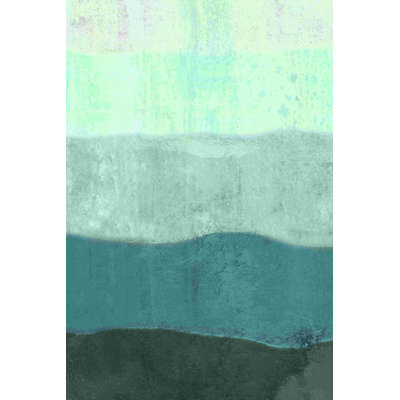 Rayures bleues - peinture sur toile tendue