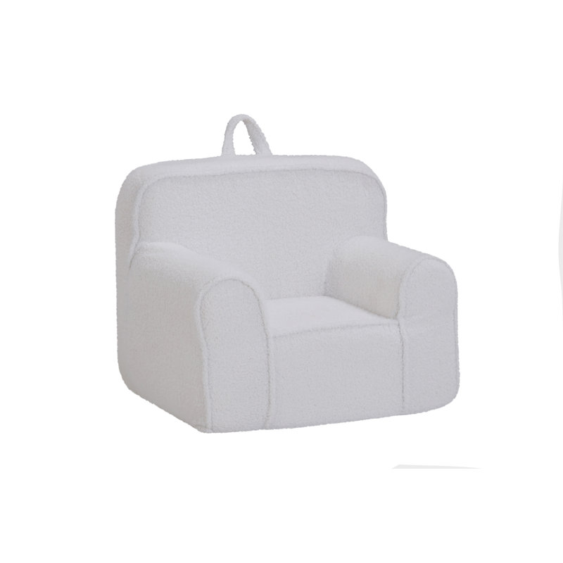 Kuddlez Kids Foam Chair Soft White, White