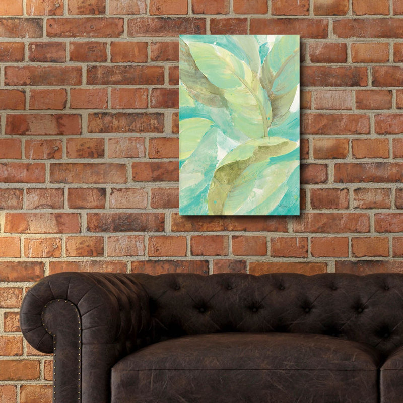 «38264 - Under The Palms Ii» par Albena Hristova, art mural en verre acrylique, H 24 po x l 16 po x P 0,2 po