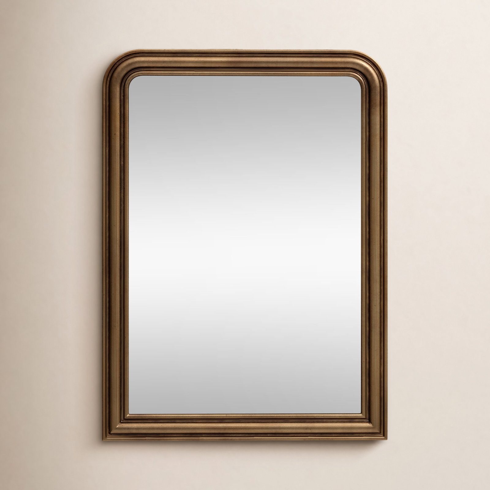 Sarla Wood Arch Mirror, Gold
