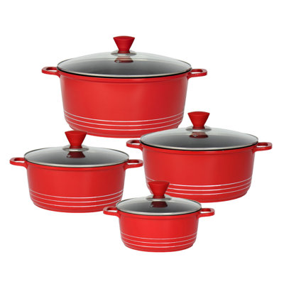 Laria 8 - Piece Non-Stick Aluminium Cookware Set - Induction Ready
