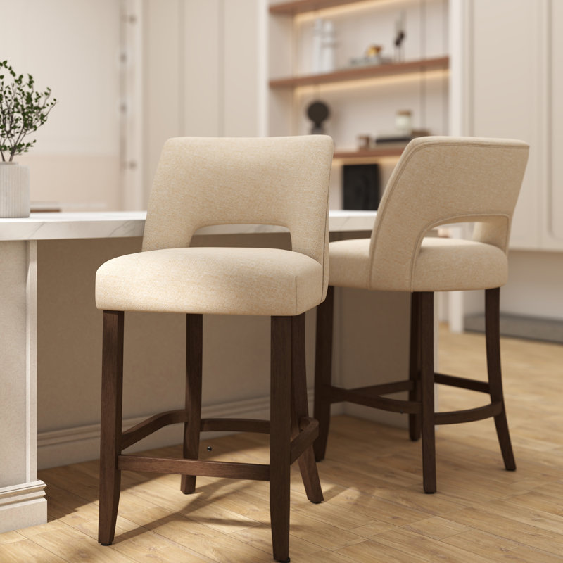 Tabouret de bar Bisto, Beige