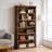 Storage Cabinet,Farmhouse Style Display Shelves,Spacious Bookshelf