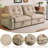 77" Convertible Sleeper Sofa with Pull-Out Bed, USB Ports & Side Pockets, Loveseat Couch for Living, Brown-1679393954