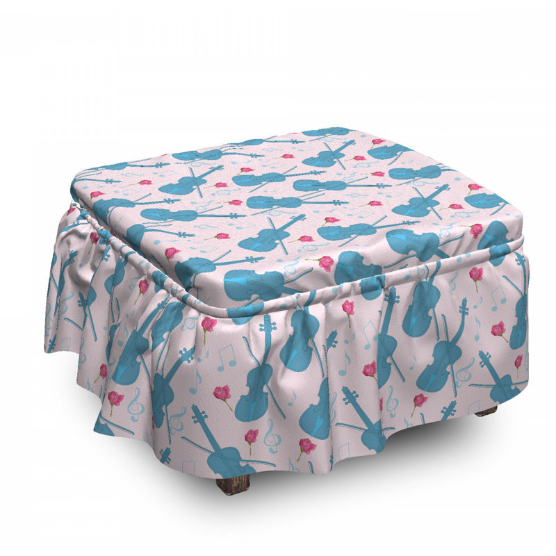 Housse pour repose-pieds avec notes violin