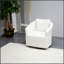 Fauteuil pivotant moderne à 360 degrés avec dossier haut, fauteuil d'appoint rembourré en velours beige pour le salon, la chambre à coucher et le bureau