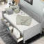 Lit de jour simple avec 2 grands tiroirs, structure en X, lit de jour moderne et rustique-623669214