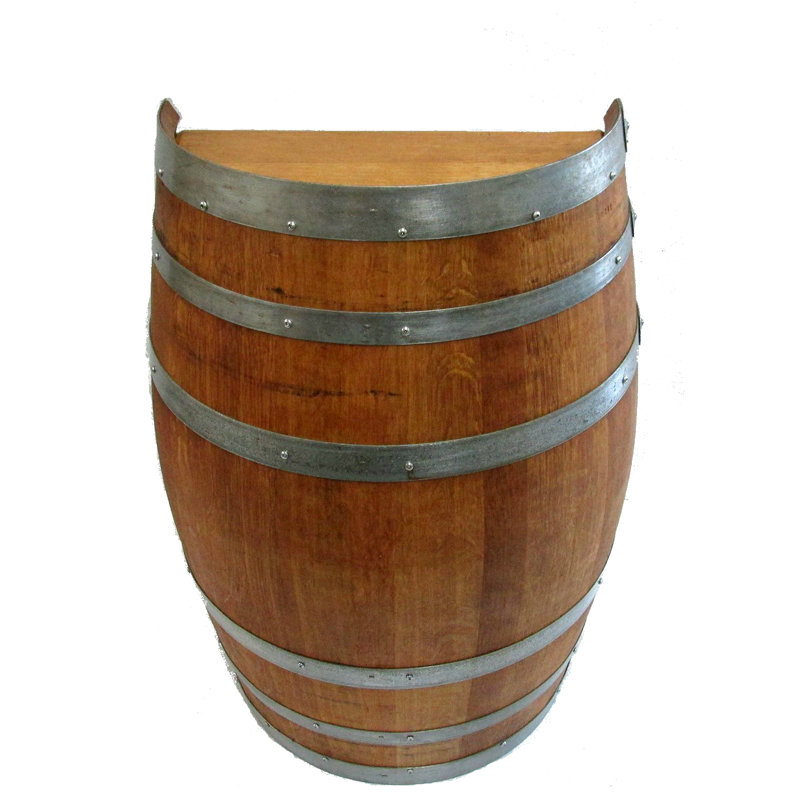 Support à baril de vin laqué en chêne fendu l 26 po x L 35 po x P 13 po