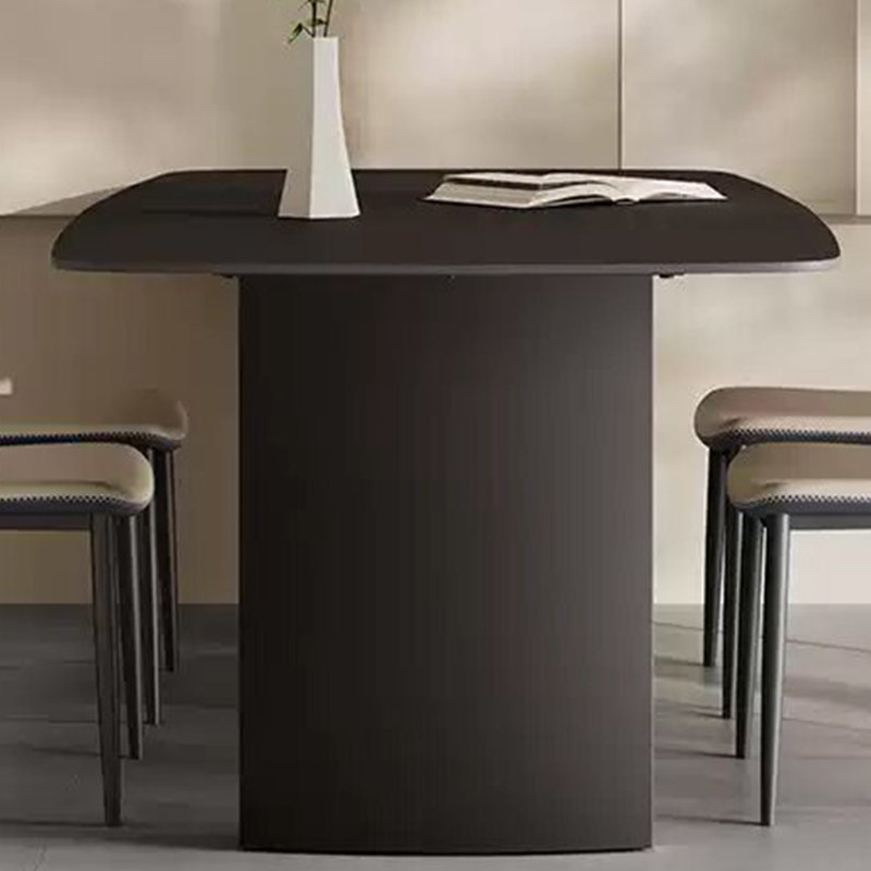 Black Rectangular Dining Table, 29.52"H x 70.86"L x 31.49"W