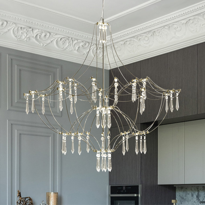Led Firefly Crystal Accents Starry Luster Chandelier