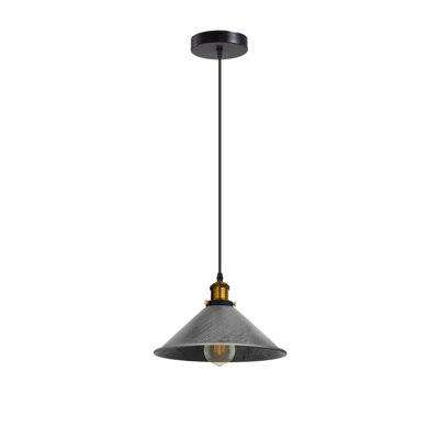 Modern Industrial Cone Pendant Light | Adjustable 1-Light Ceiling Fixture for Kitchen Islands, Dining Areas & Hallways