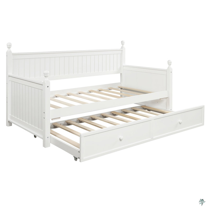 Lit de jour simple en bois avec lit gigogne simple