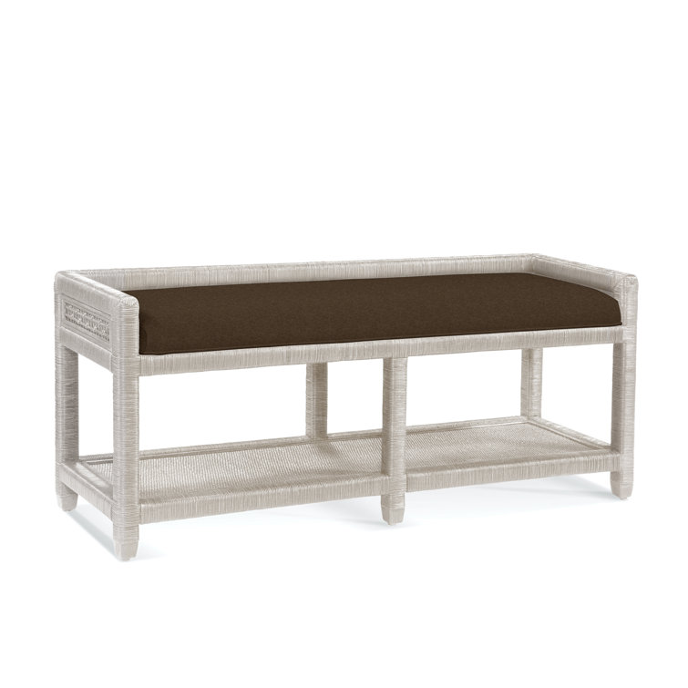 Banc de rangement en osier Glinda