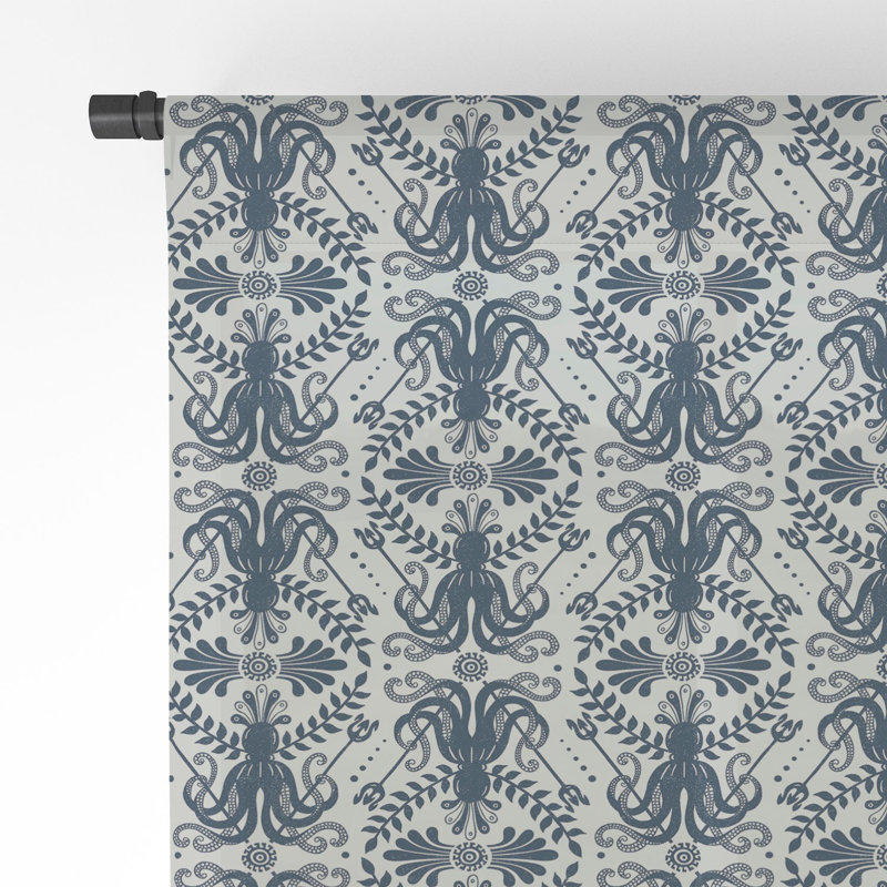 Heather Dutton Mythos Oceanic 1pc Sheer Window Curtain Panel, 50" x 84"