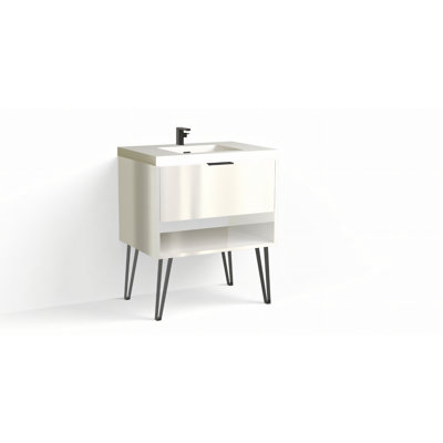 Modo 30" W Freestanding Single Bathroom Vanity with Dawson Leg