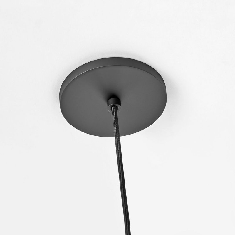 Alina Accent Pendant, 156.3" H x 4.8" W x 4.8" D, Nightshade Black, No Lamp