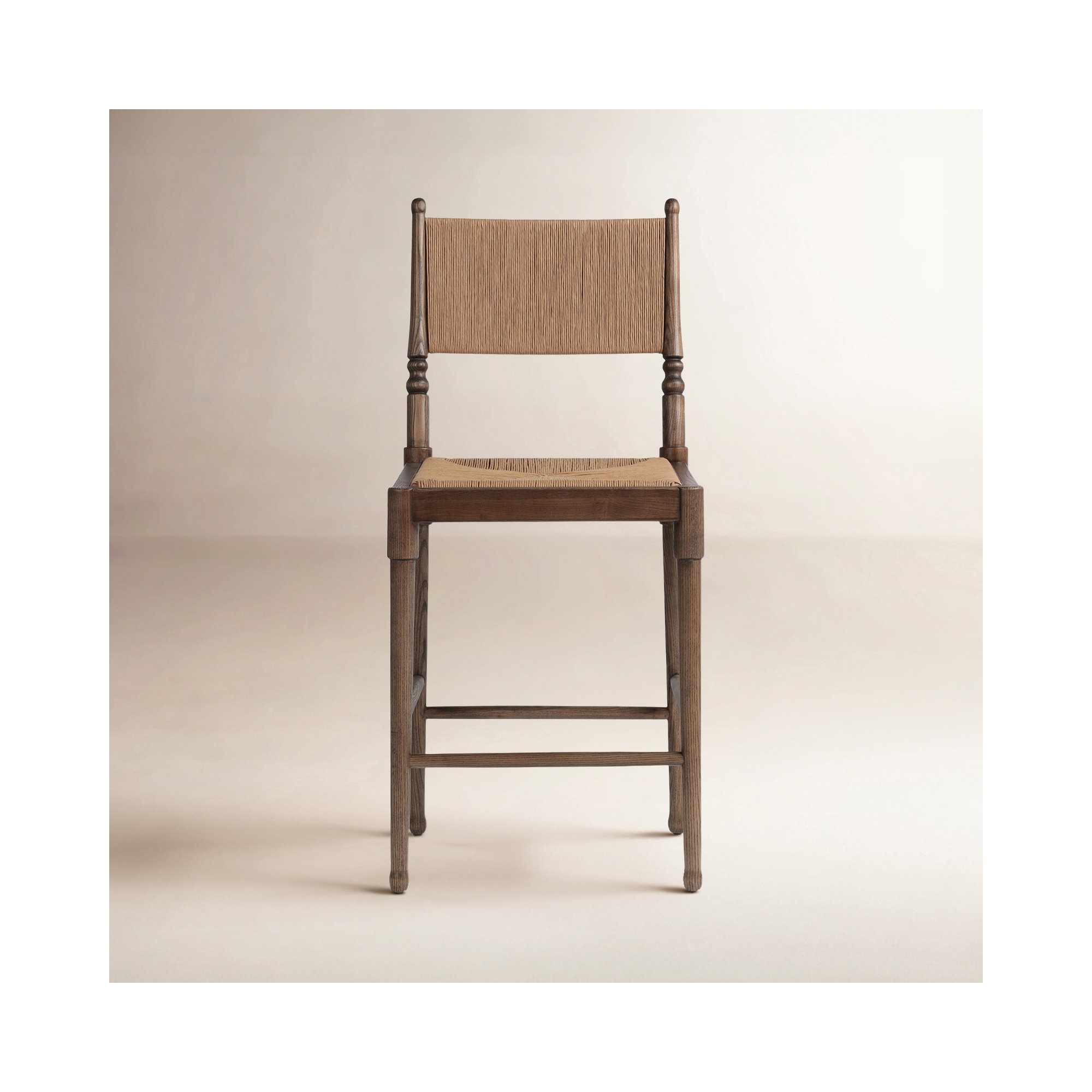 Fayth Stool, Antique Walnut, Counter Stool (25.5" Seat Height)