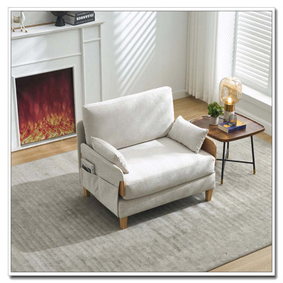 Fauteuil convertible en chenille