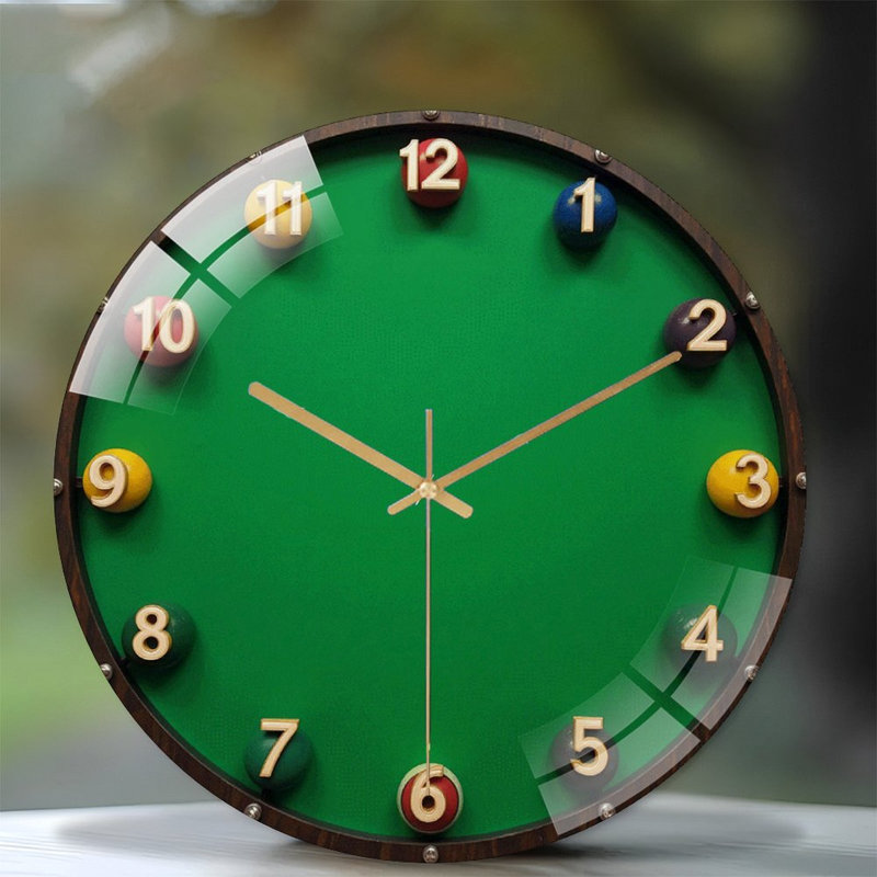Horloge murale rétro 12 "en verre