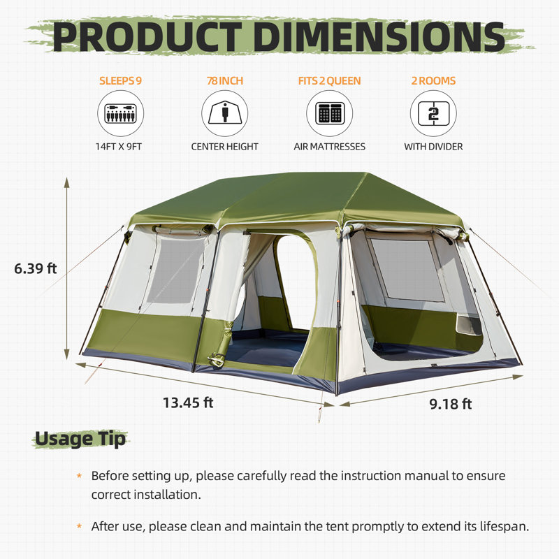 Tente de chalet Instant, Vert
